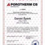 Osvědčení - Porotherm CB